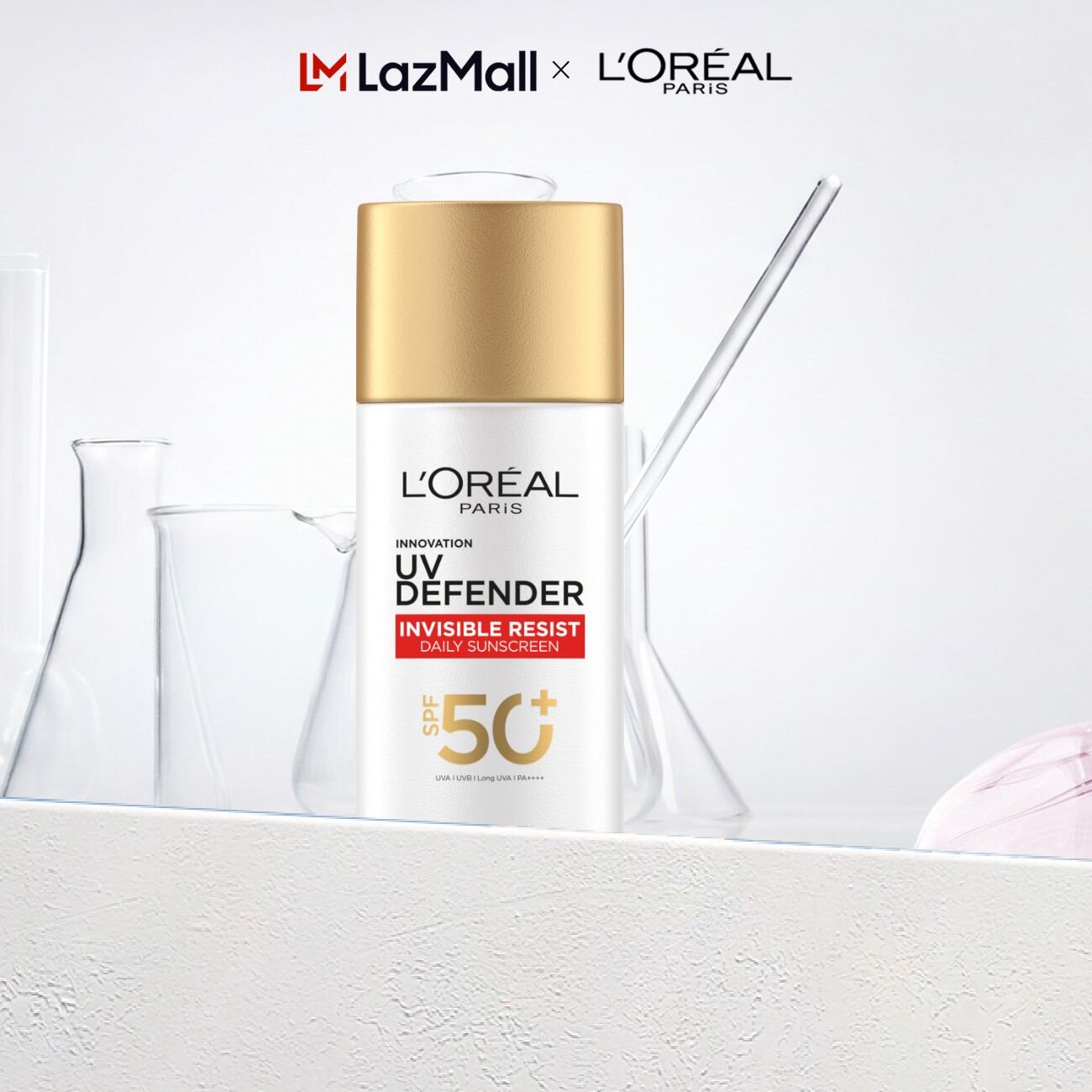 Sữa Chống Nắng Phổ Rộng Vô Hình Thoáng Da, Kháng Mọi Tác Động UV Invisible Resist SPF 50+ PA++++ L’Oréal Paris 50ml