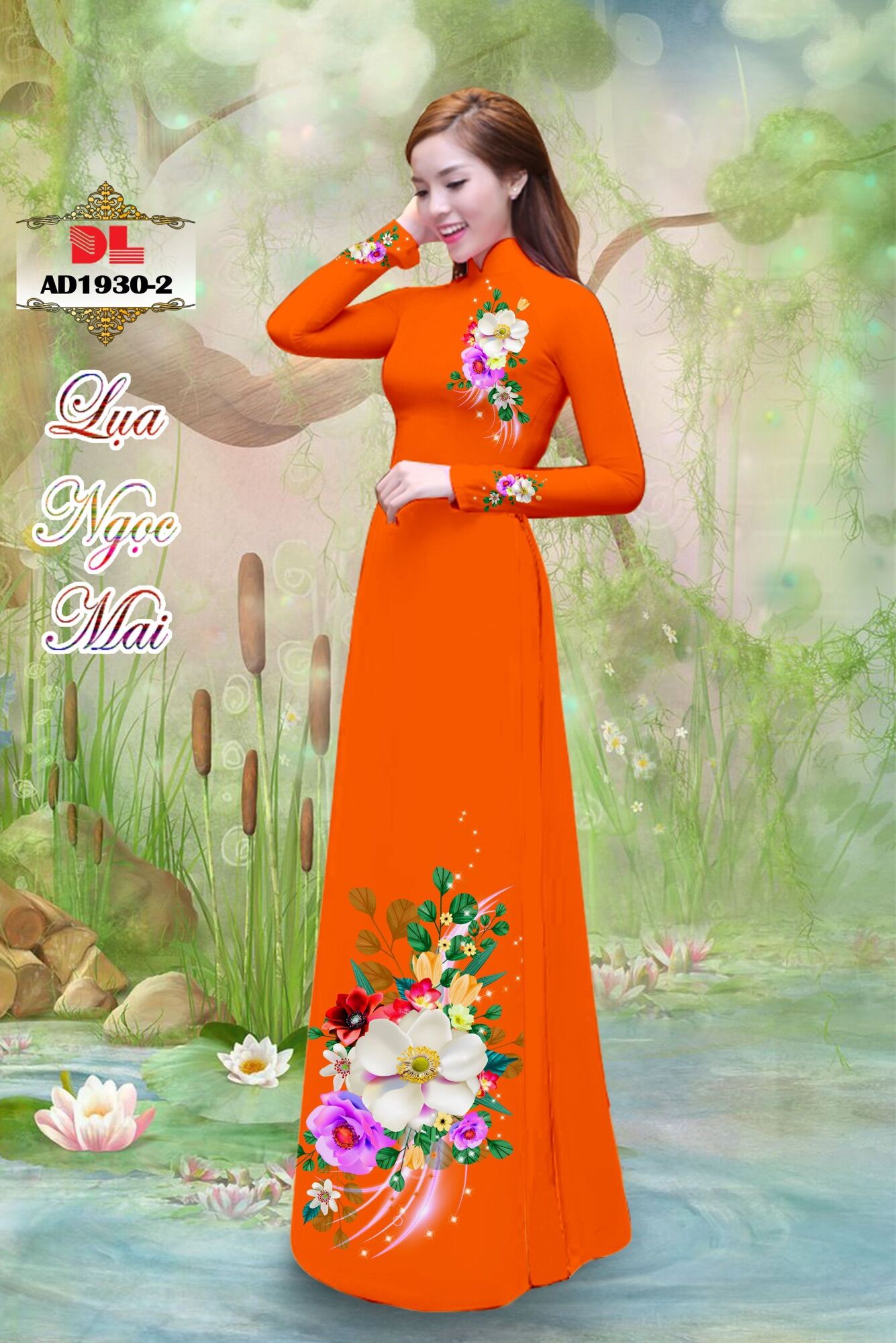 Vải áo dài in hoa