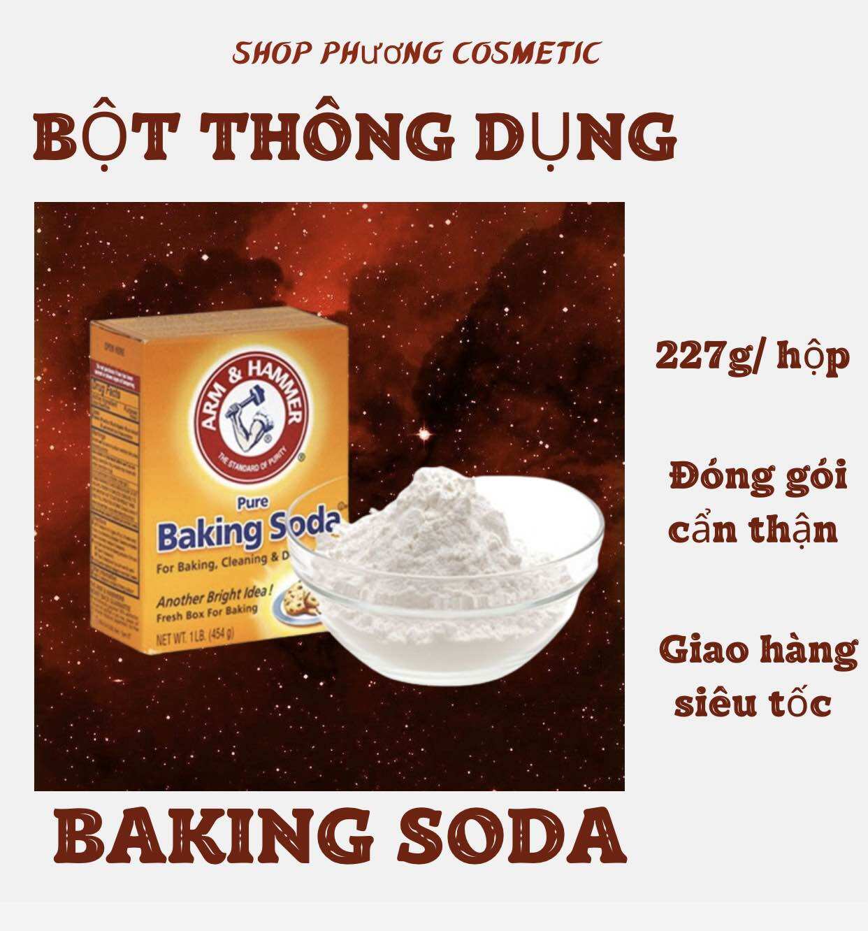 Bột bangking soda 454g,rửa rau ,làm bánh