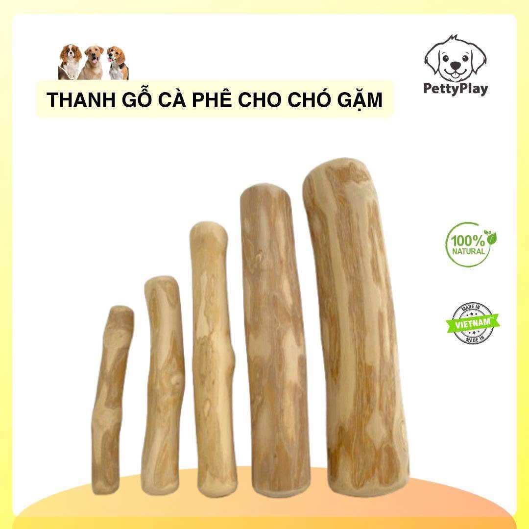 Xương gặm cho chó bằng gỗ cà phê tự nhiên / Giảm căng thẳng và lo âu