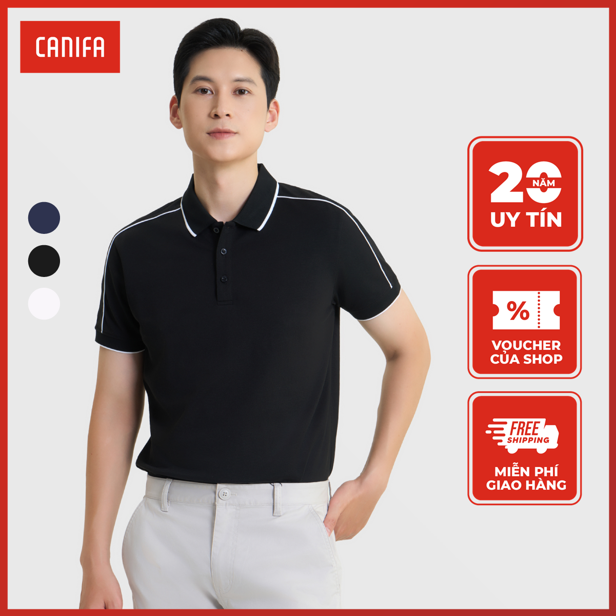 Áo Polo nam CANIFA 8TP25W002
