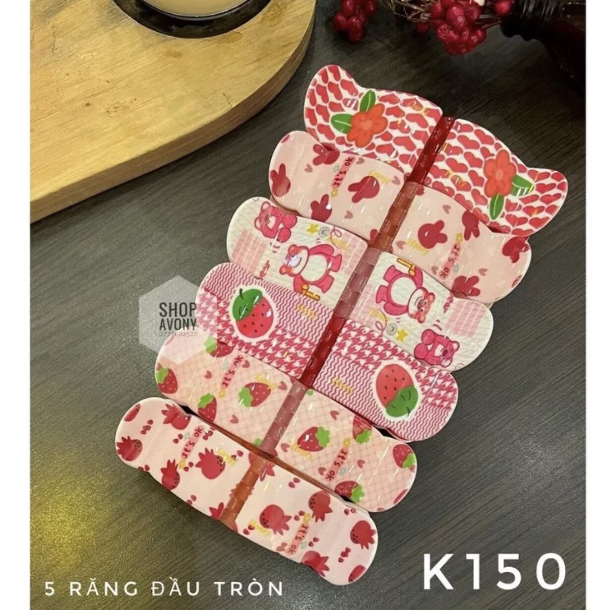 Kẹp tóc càng cua Hàn Quốc 3 răng 5 răng
