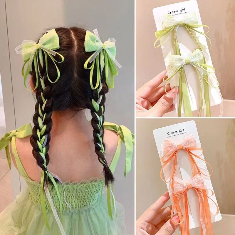 Set 2 kẹp tóc nơ xinh cho bé