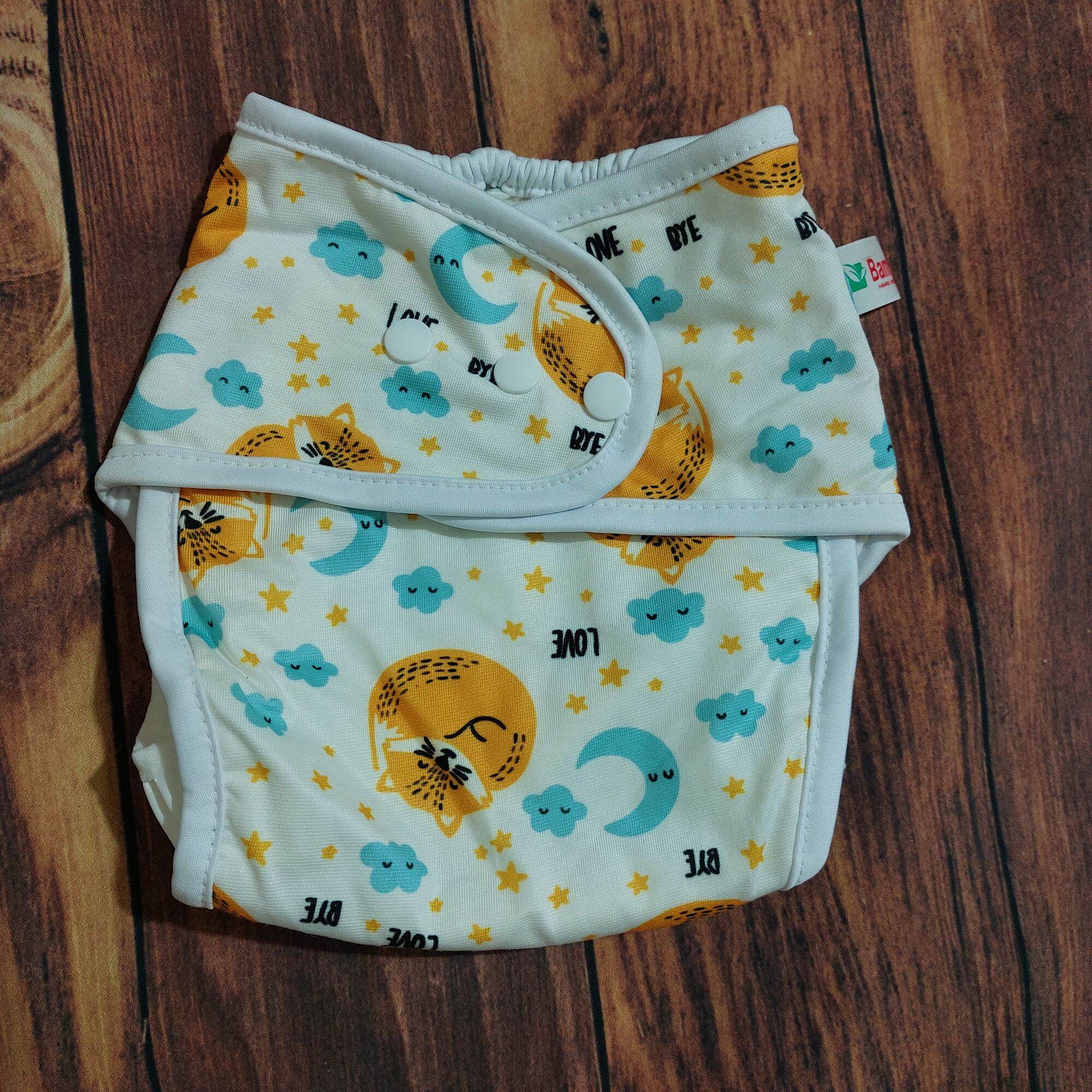 Combo 10 vỏ bỉm vải chống thấm, chống tràn bambo nature babu love size m,l
