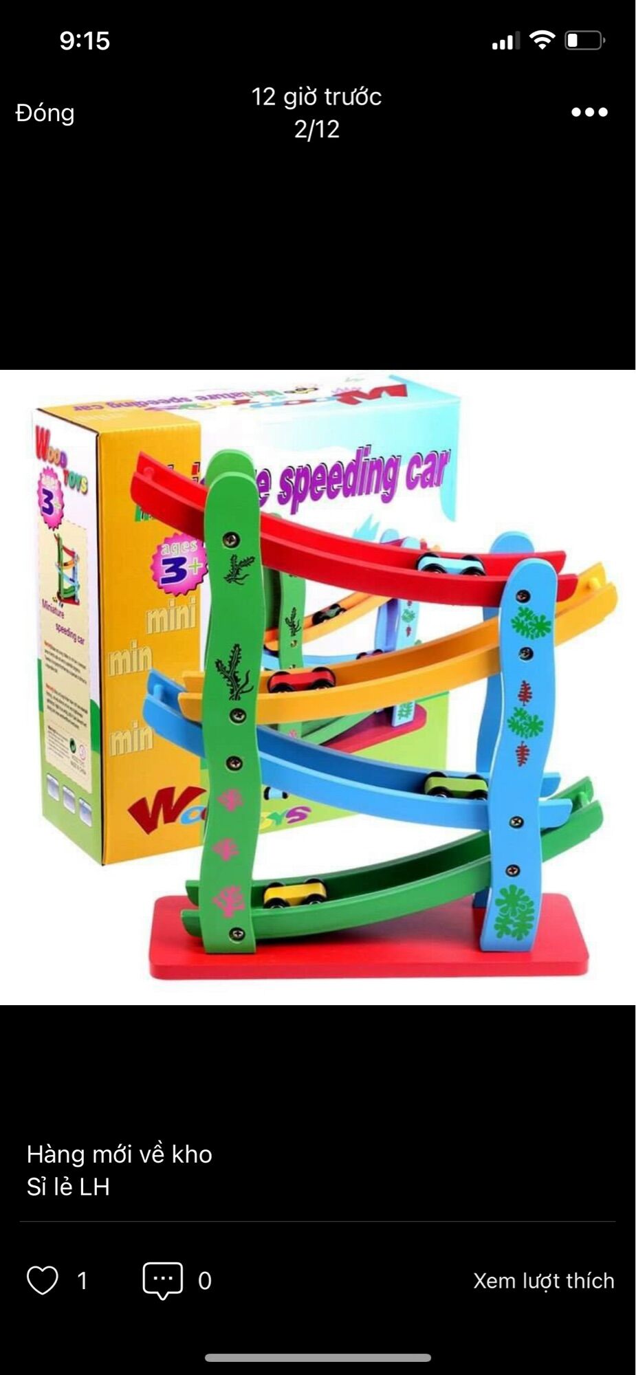 Đồ chơi Xe cầu trượt bằng gỗ cho bé yêu