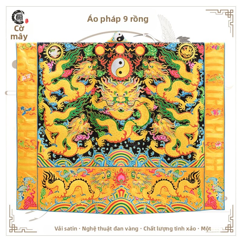 QIYUN | High-End Embroidered with Gold Dragon Design Taoist Ceremonial Robe Giá 46,089,000 Đồng*Miễn phí vận chuyển