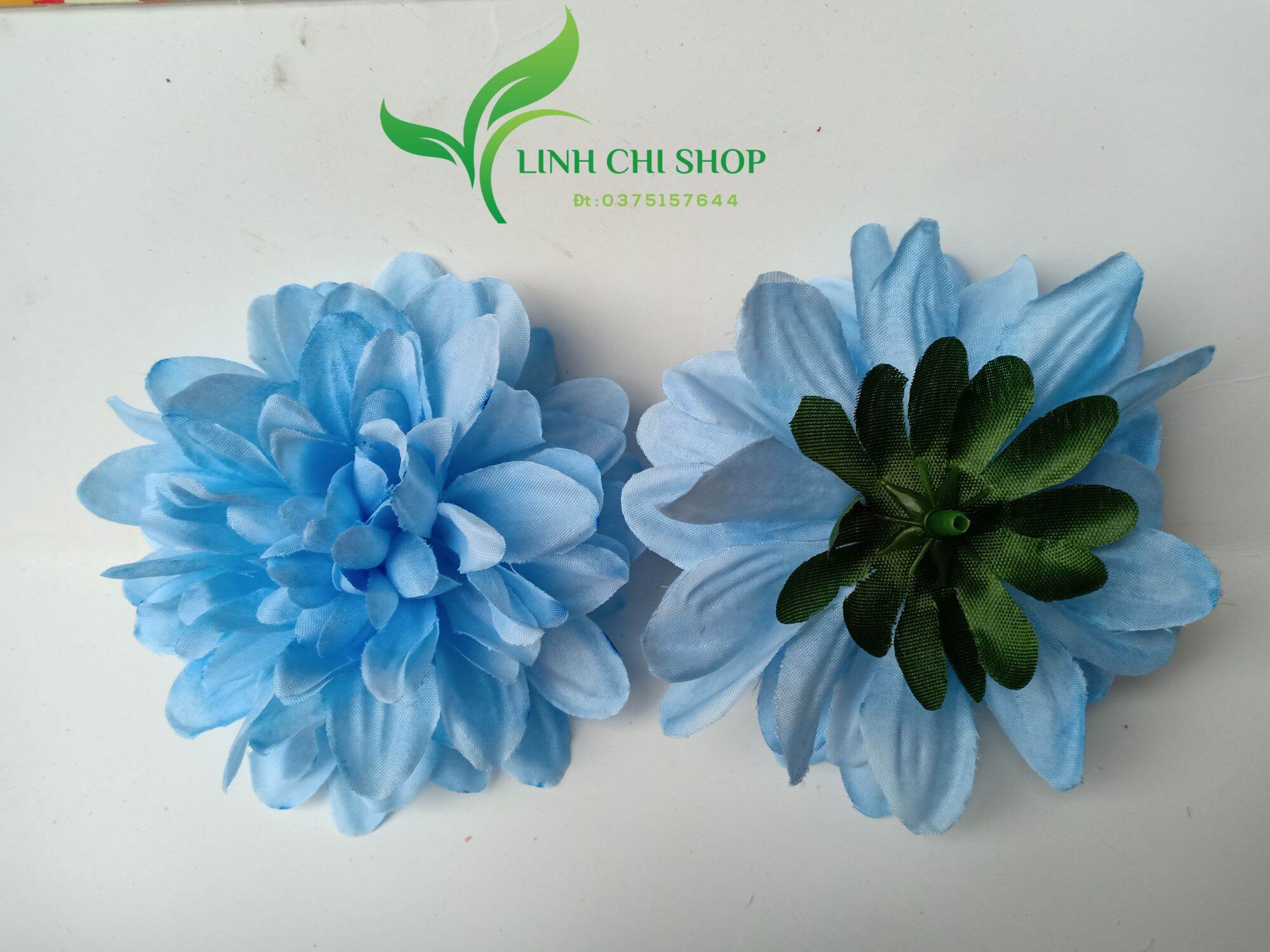 Đầu bông hoa thược dược 10cm _hoa giả, hoa lụa trang trí(kèm video thật)