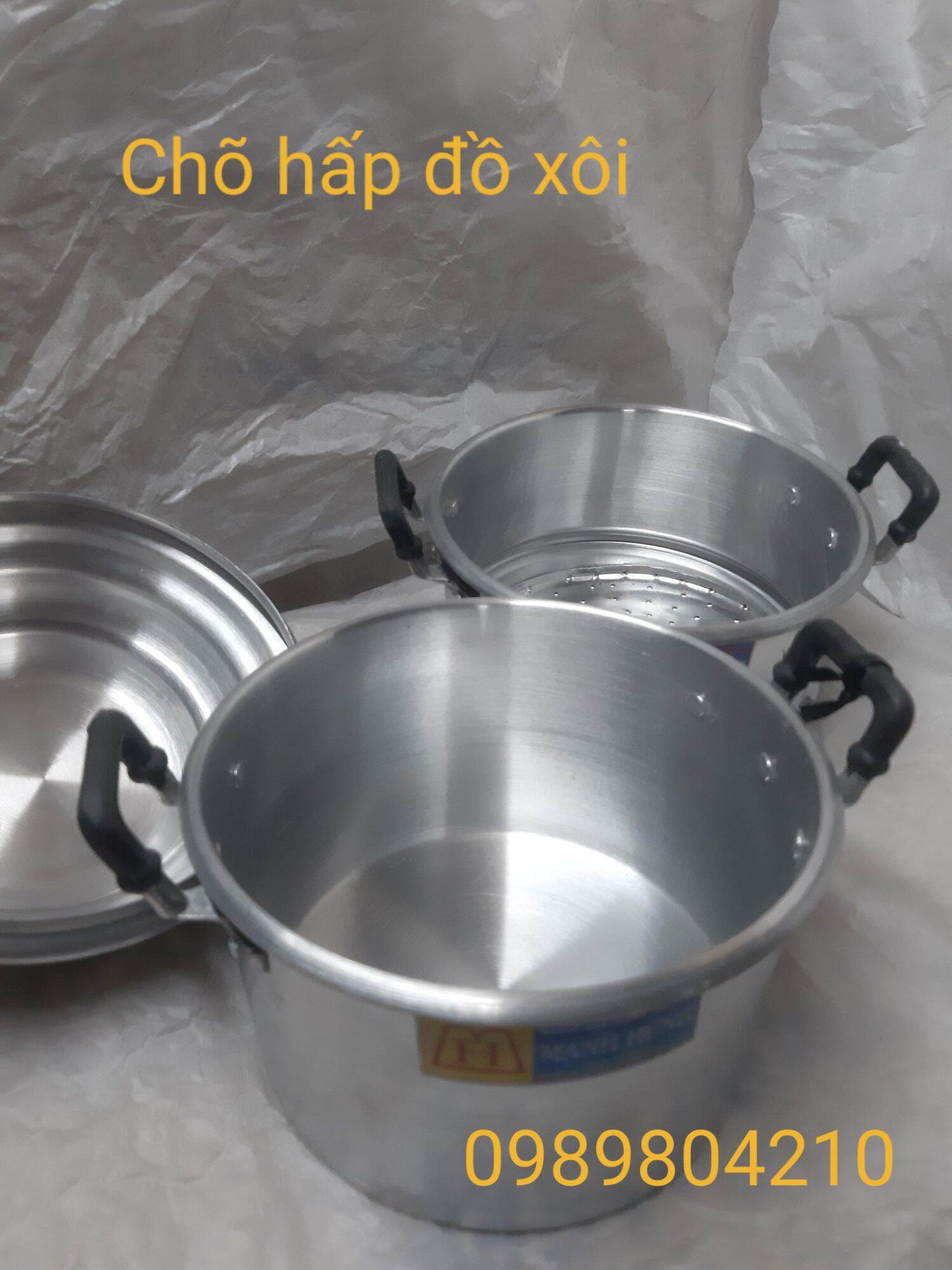 Chõ hấp ,đồ xôi Mạnh Hùng size 22 ,chõ đồ hấp xôi 2,3 kg gạo 