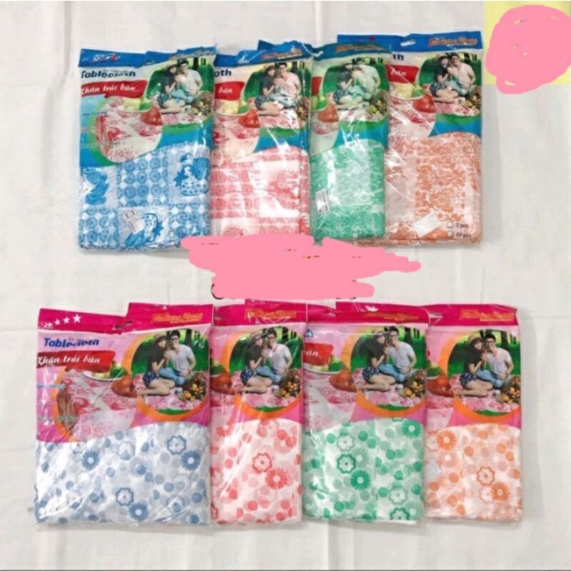 Khăn nilon trải bàn dùng 1 lần ( 10 tấm)