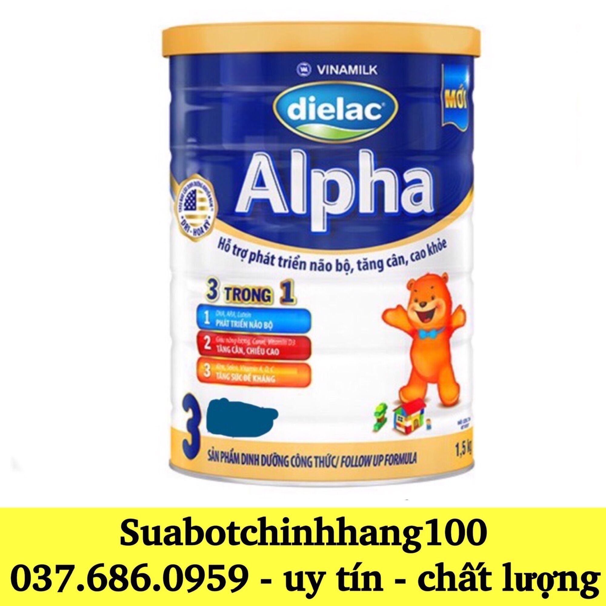 Sữa bột Dielac Alpha số 3 1500g - date mới