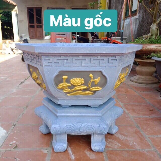 (Cả bộ) Khuôn đúc chậu cảnh lục giác 65 cao 35 nhựa abs