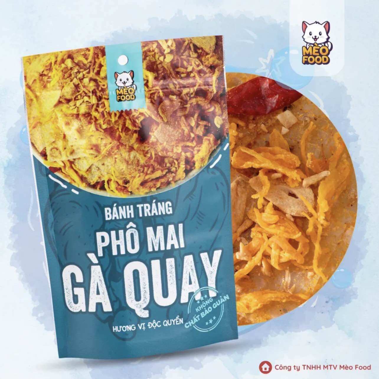 Bánh tráng phô mai gà cay