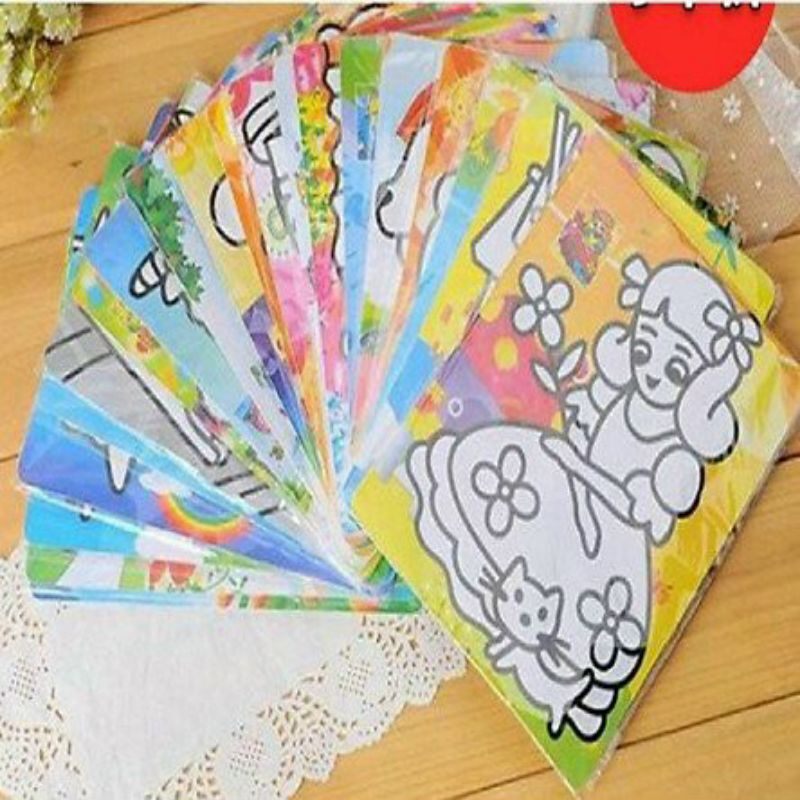 Sỉ 100 tranh cát a4 nền màu nhiều mẫu