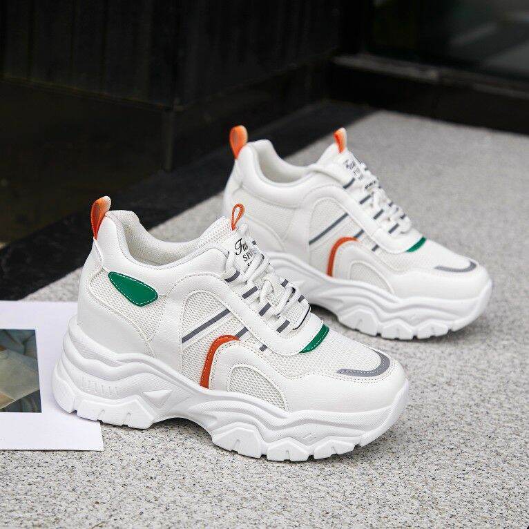 Giày sneaker nữ thể thao độn đế cao 7cm , đế độn có thể tháo rời
