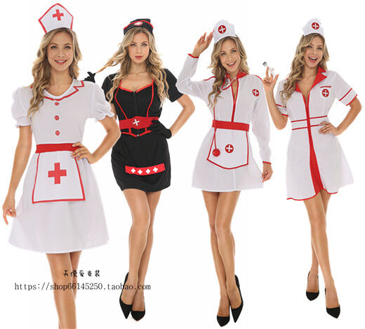 Sexy Disney Halloween Nurse Costume Doctor Uniform Cosplay Movie Party DS Performance Clothing Women