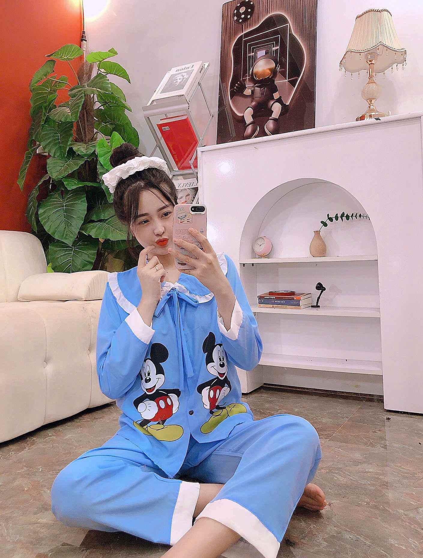 SET BỘ QUẦN DÀI TAY Dài 40_60KG CHẤT KATE LỤA MỀM MỊN MÁT