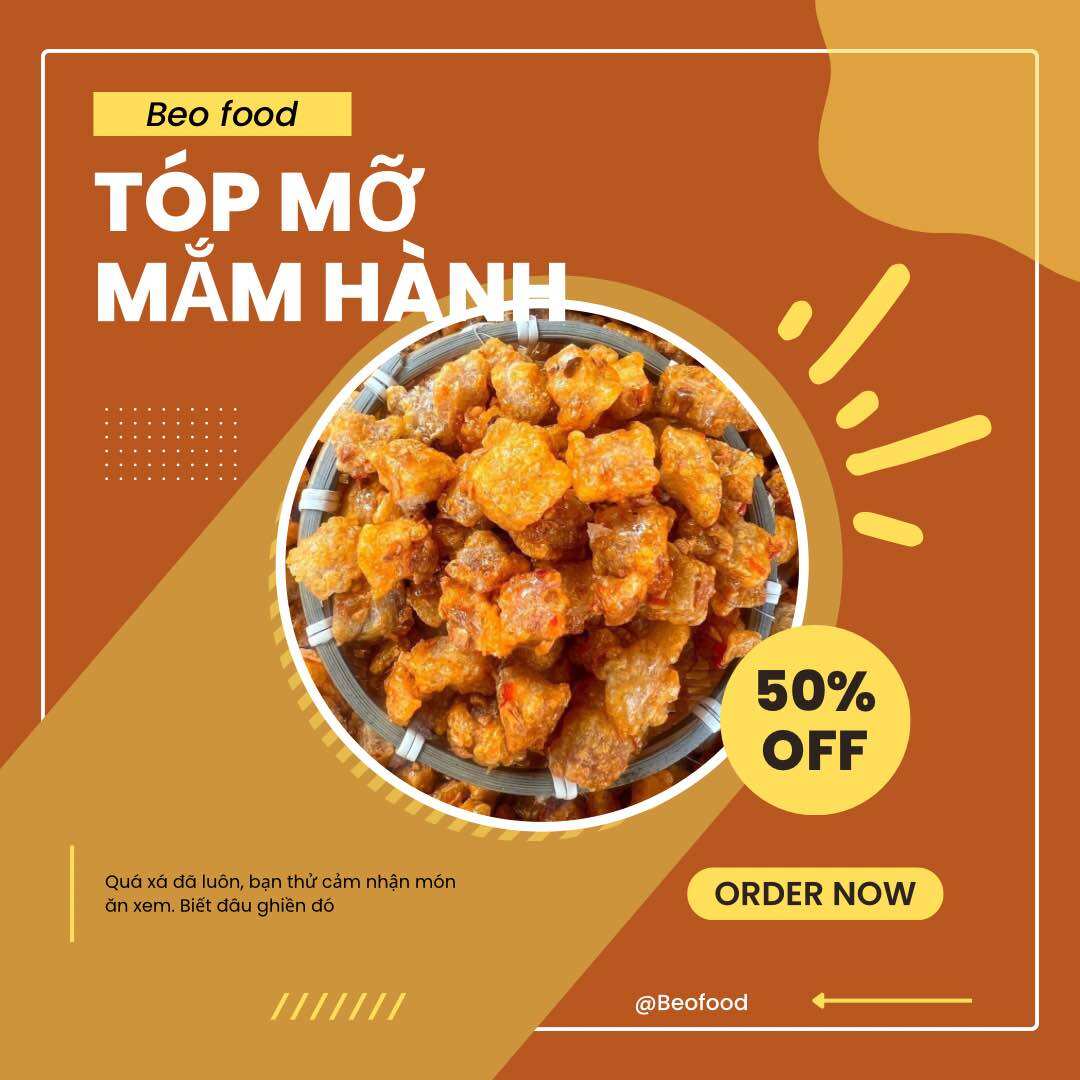 Tóp mỡ mắm hành 250g siêu ngon