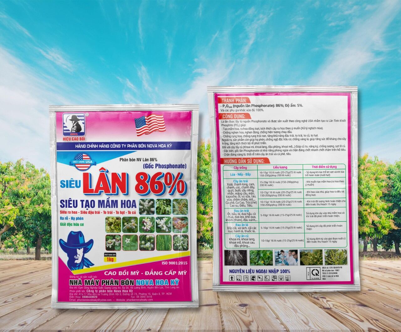 Lân 86% kg , siêu tạo mầm, nova hoa kỳ