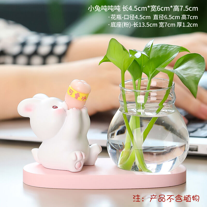 Đồ trang trí nhỏ bằng thủy tinh đồ dùng gia đình nước vui vẻ nhà béo động vật hoạt hình mini đơn giản sáng tạo
