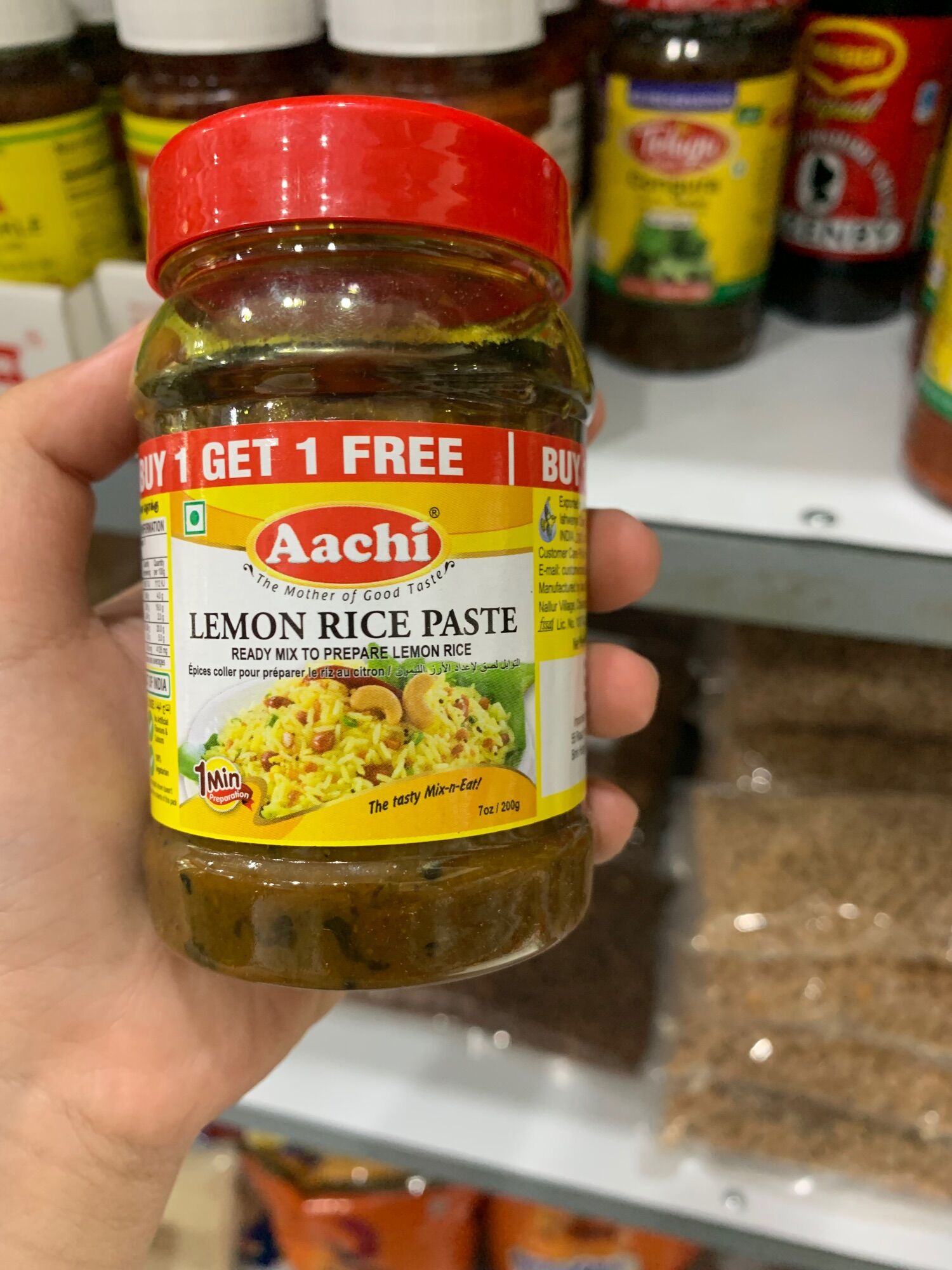 Aachi Lemon Rice Paste 200g - Sốt chanh chiên cơm Ấn Độ
