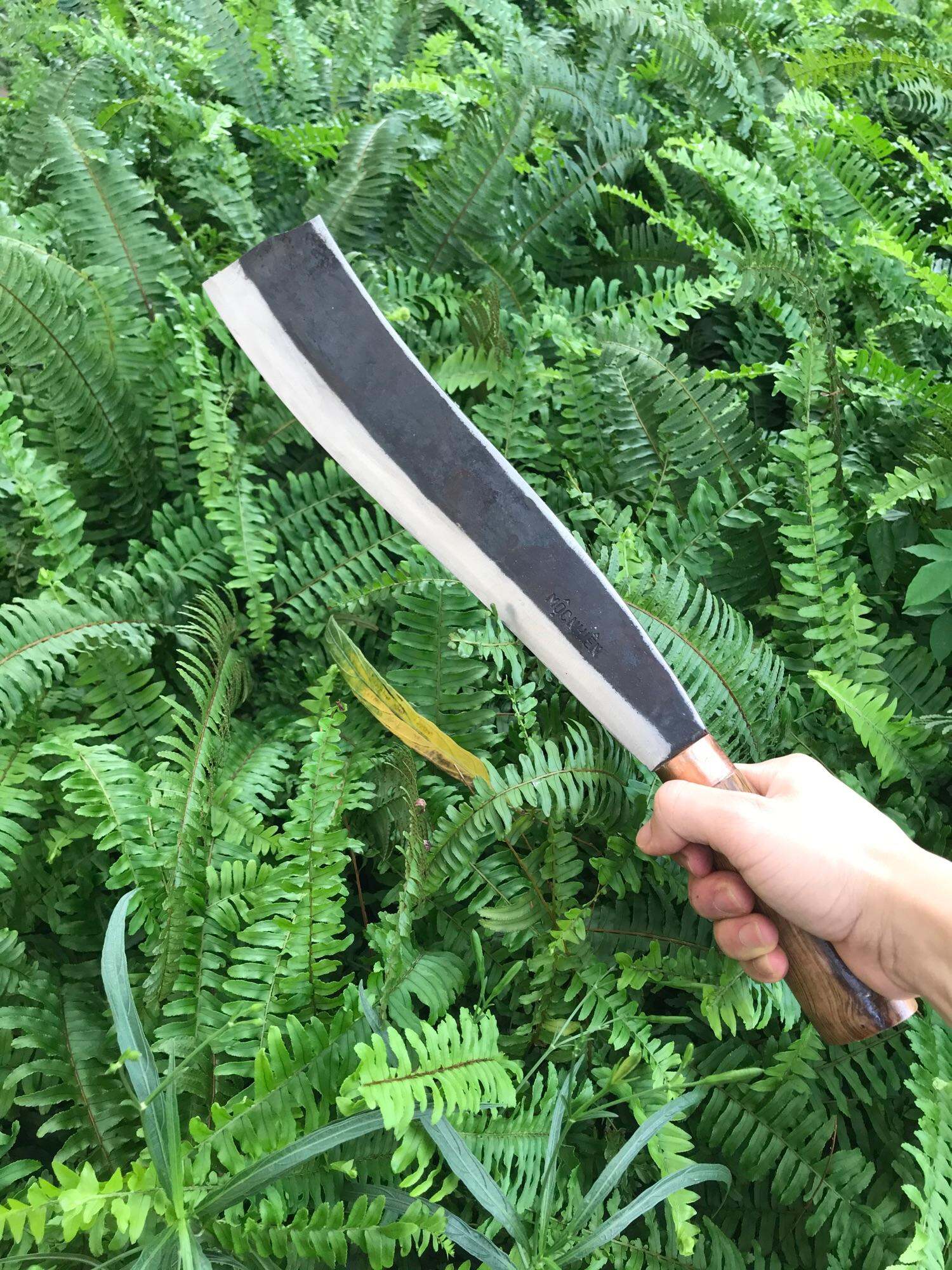 Dao chặt cành cây thừa, dao parang đặc trưng đi rừng, chặt mía, dừa chất liệu nhíp xe cao cấp, chuôi gỗ cẩm chỉ