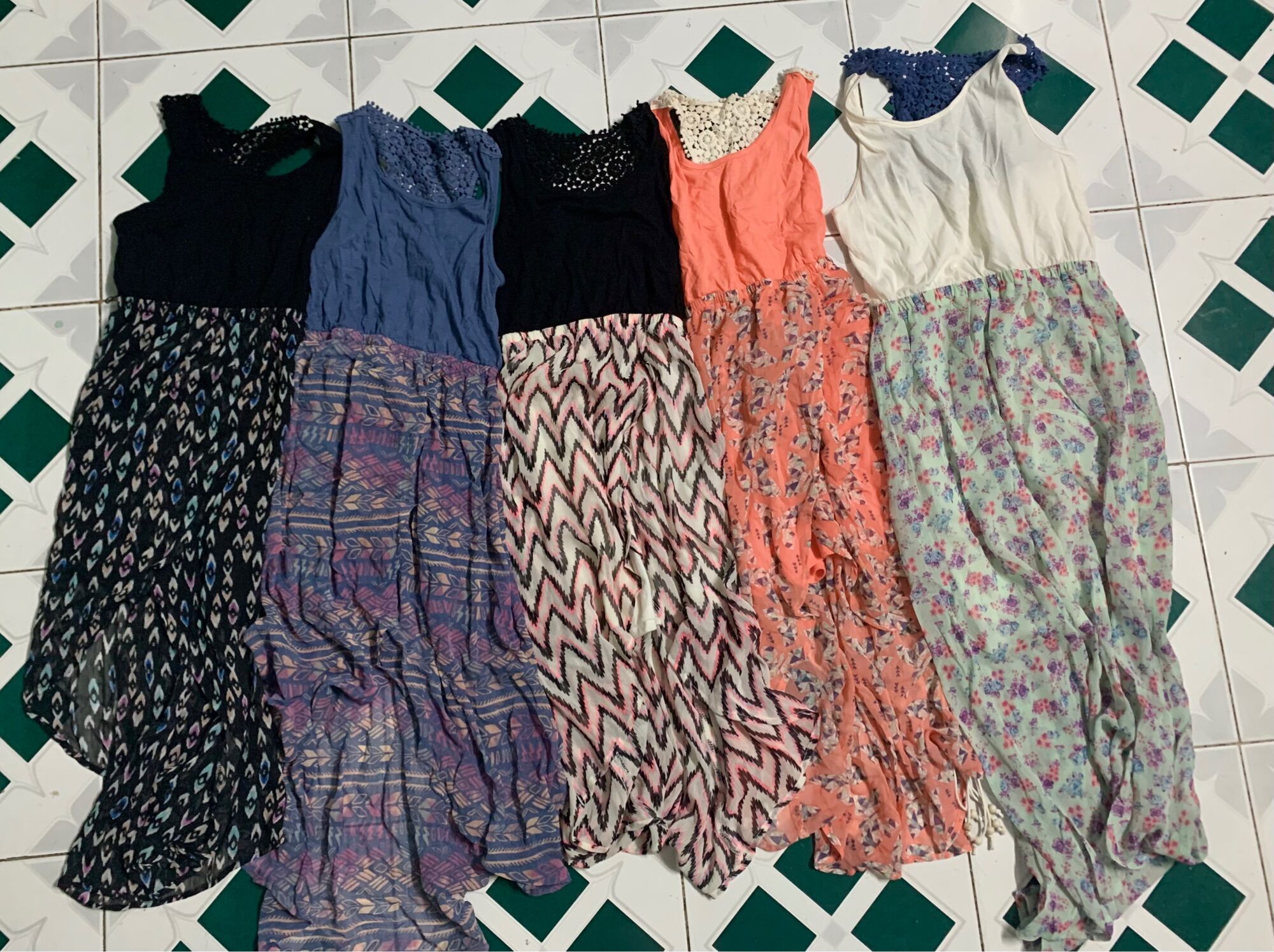 Đầm bé gái maxi vạt high-low xuất dư xịn (nhiều màu)