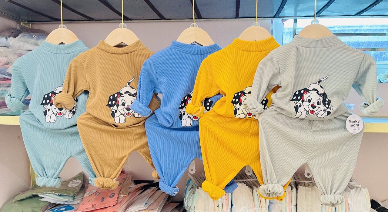 Bộ len tăm gân hình tai thú xinh xinh cho bé hàng chất đẹp