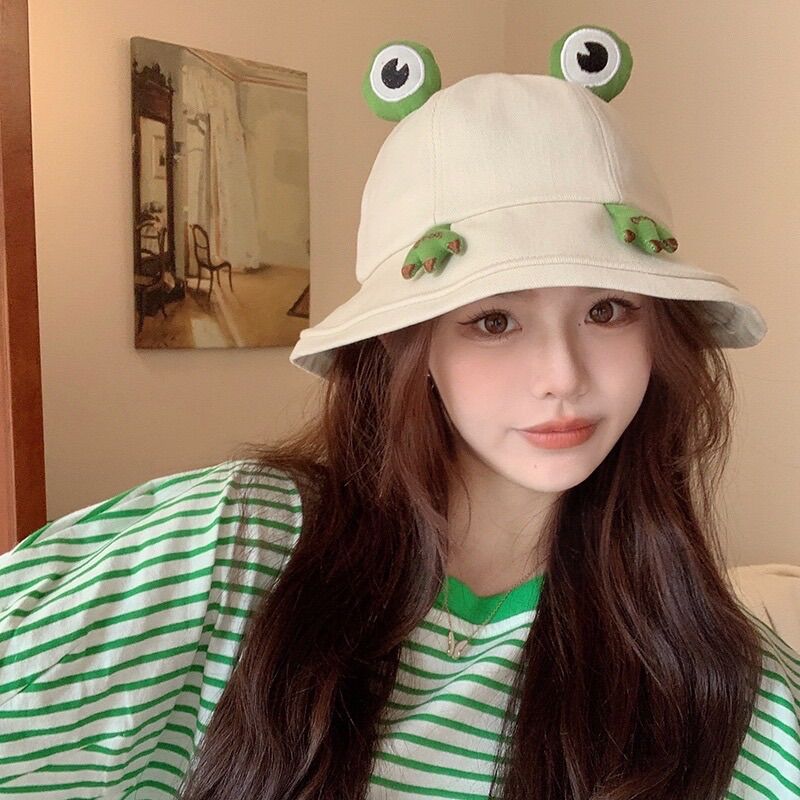 Mũ tai bèo con ếch ulzzang dễ thương cho nữ - nón bucket con ếch