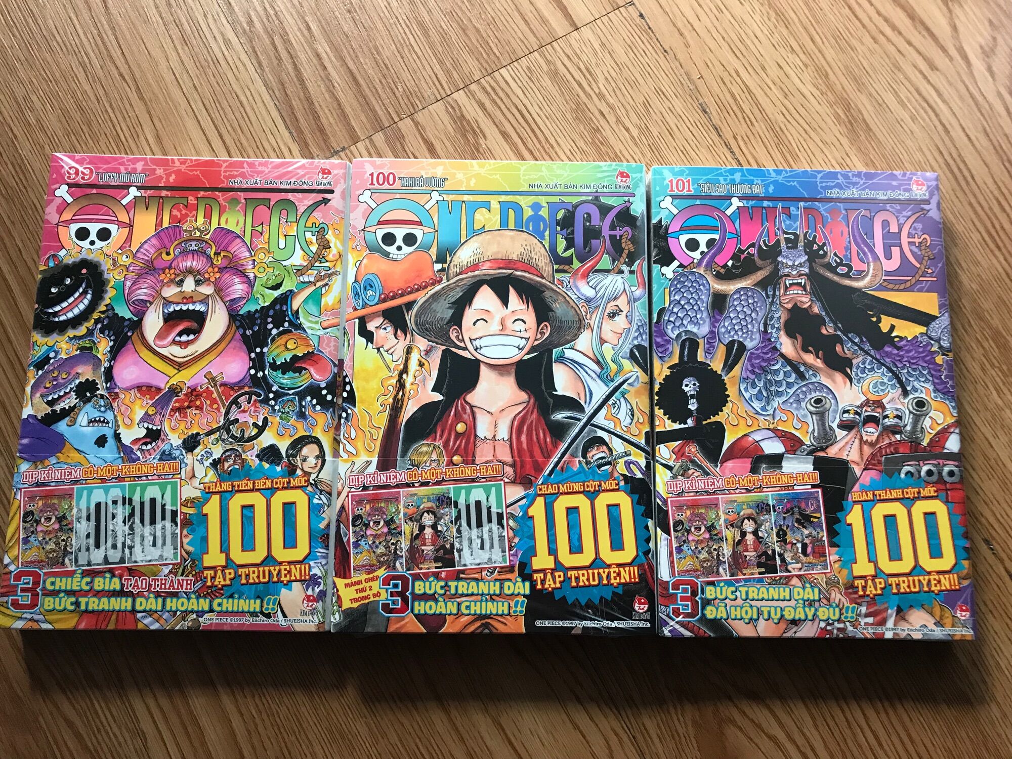 Combo 3 tập Onepiece 99-100-101 đủ quà poscard và obi seal