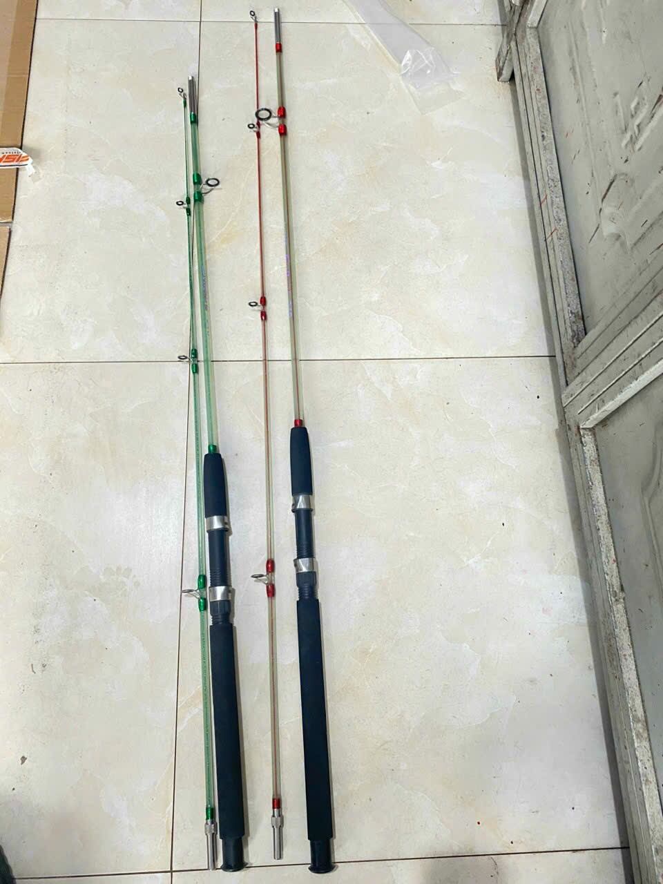 Cần câu đặc 2 khúc shimano scabard đặc trong có tim chỉ đỏ
