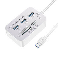 Earise | Card Reader Multi-in-One USB3.0 High Speed Type-C Interface Laptop Phone Dual Use USB Flash Drive TF/SD Card Storage MS/M2 Memory Card CF Camera XQD Hard Disk Converter