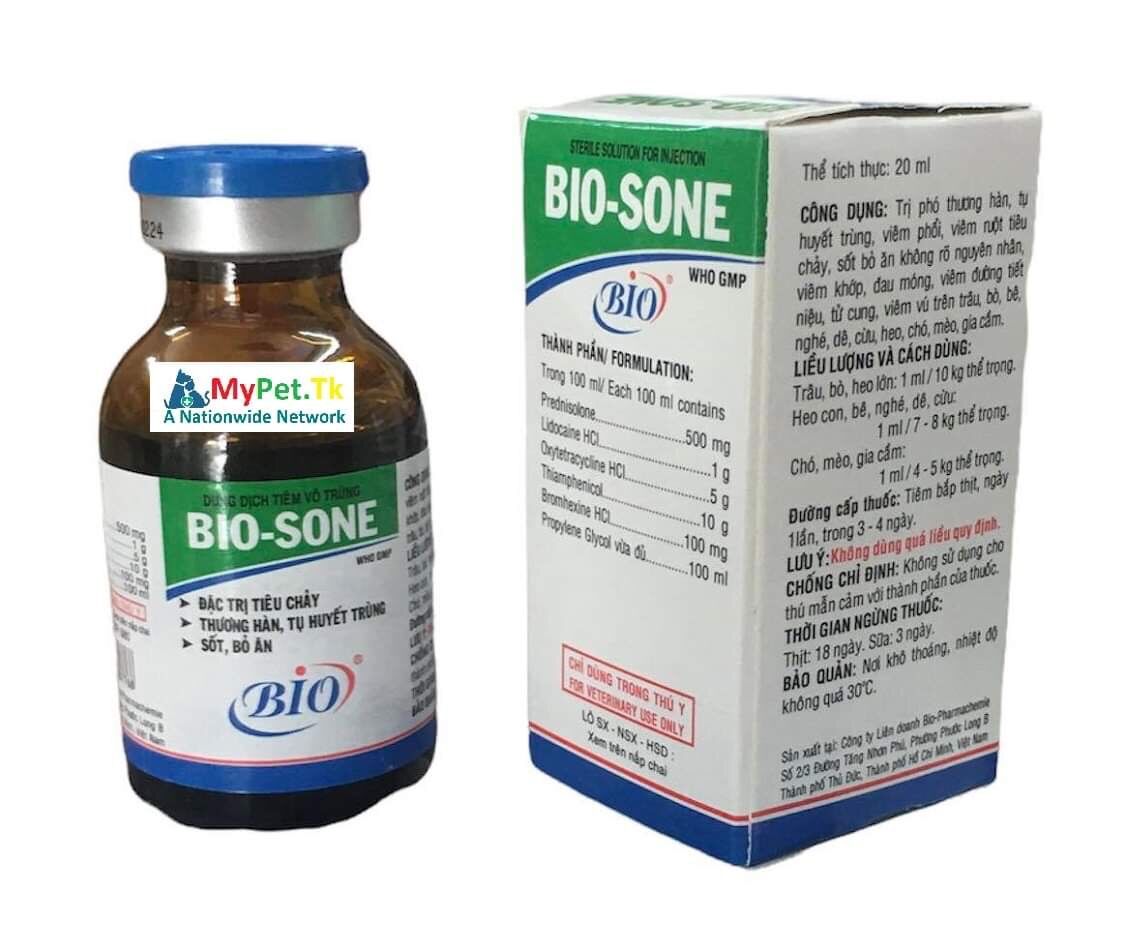 Bio Sone - Đặc Tr ị Tiêu Chảy, Thương Hàn, Tụ Huyết Trùng, Sốt, Bỏ Ăn, Co Giật 20ML