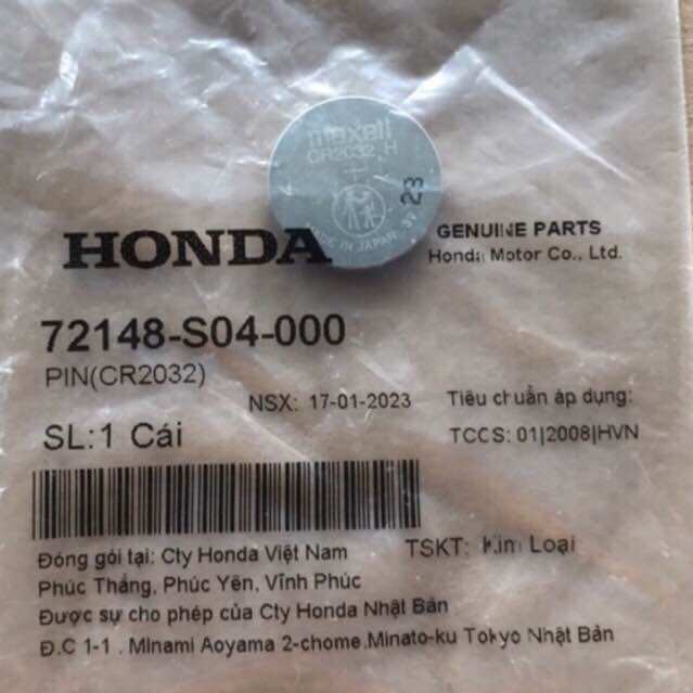 Pin remote smartkey Cr2032 chính hãng HONDA