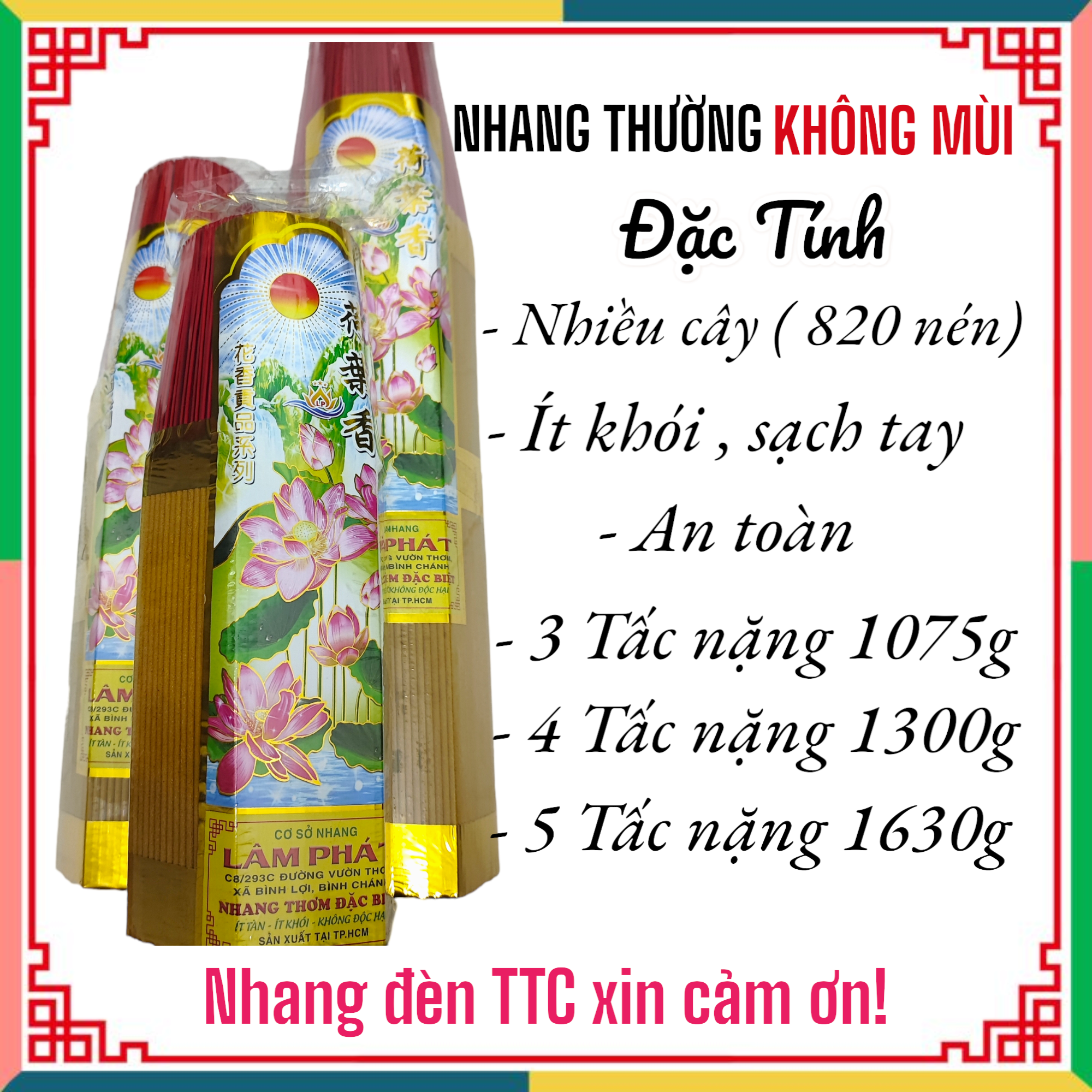 Nhang thường không mùi bó đại 820 cây . dài 30cm 38cm 47cm