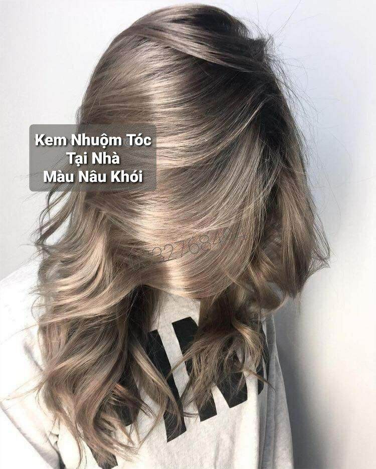 Kem nhuộm tóc tại nhà màu nâu khói