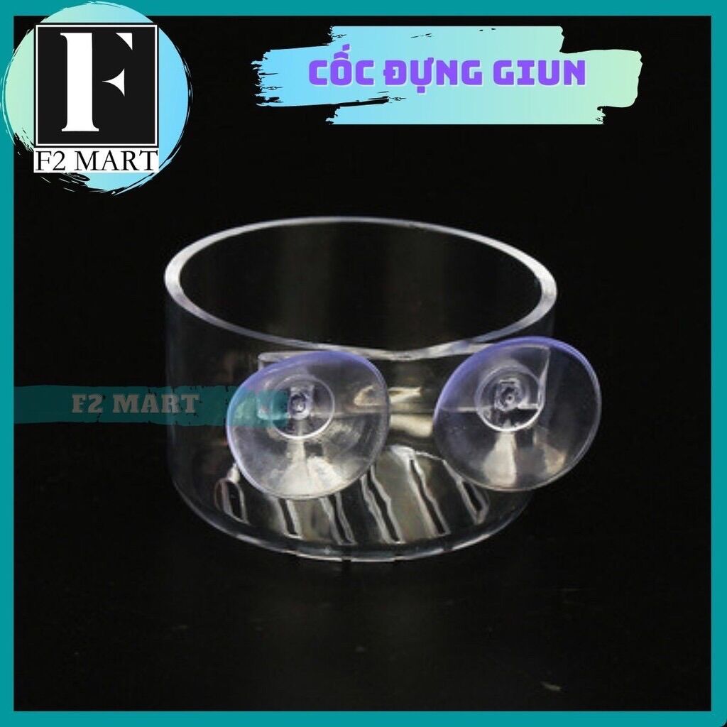 Cốc Đựng Giun Cho Cá Ăn- Cốc Đựng Giun Dán Bể Kính