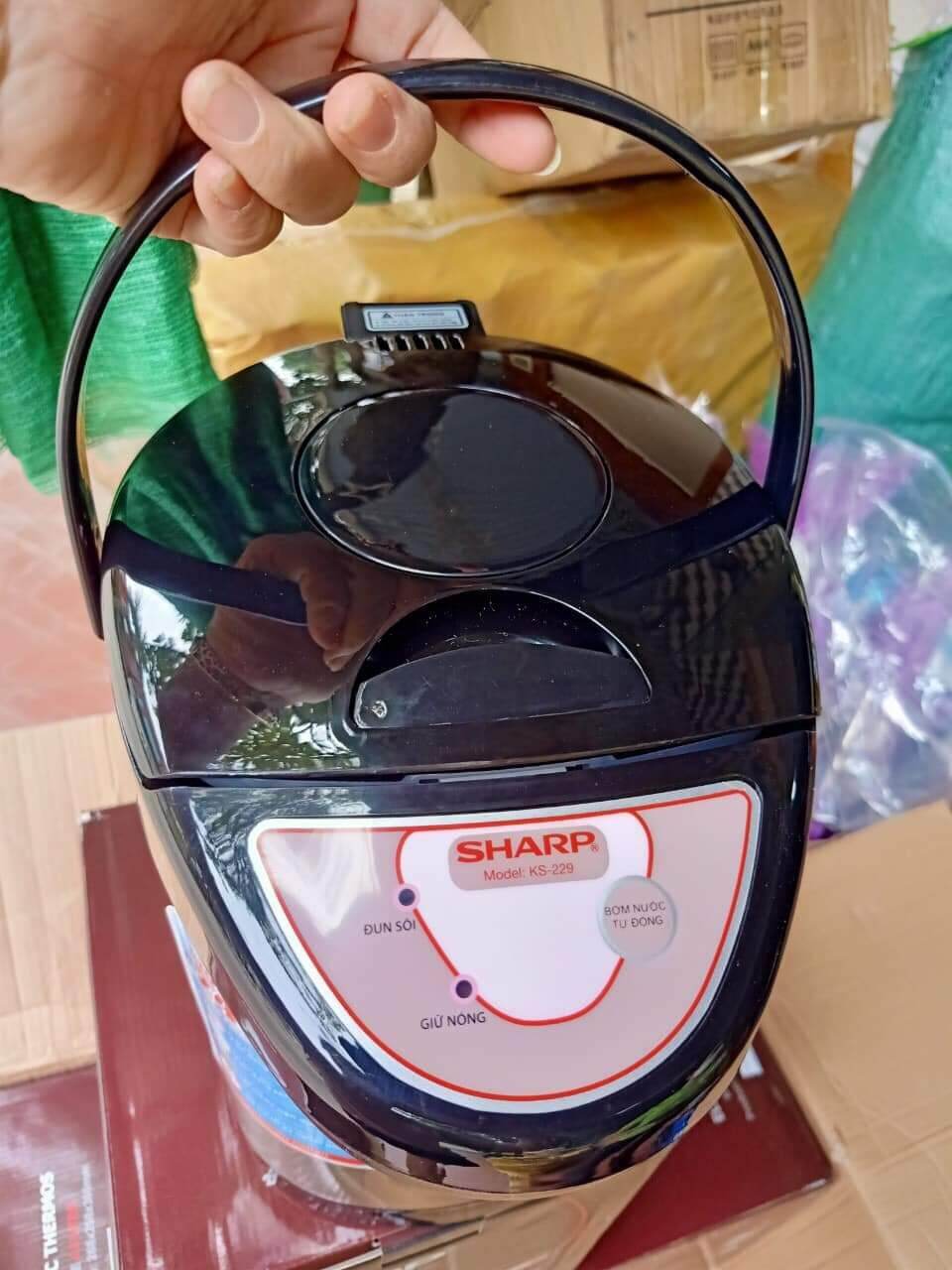 BÌNH THỦY ĐIỆN PHÍCH ĐIỆN SHARP 4.8 LÍT MẪU MỚI
