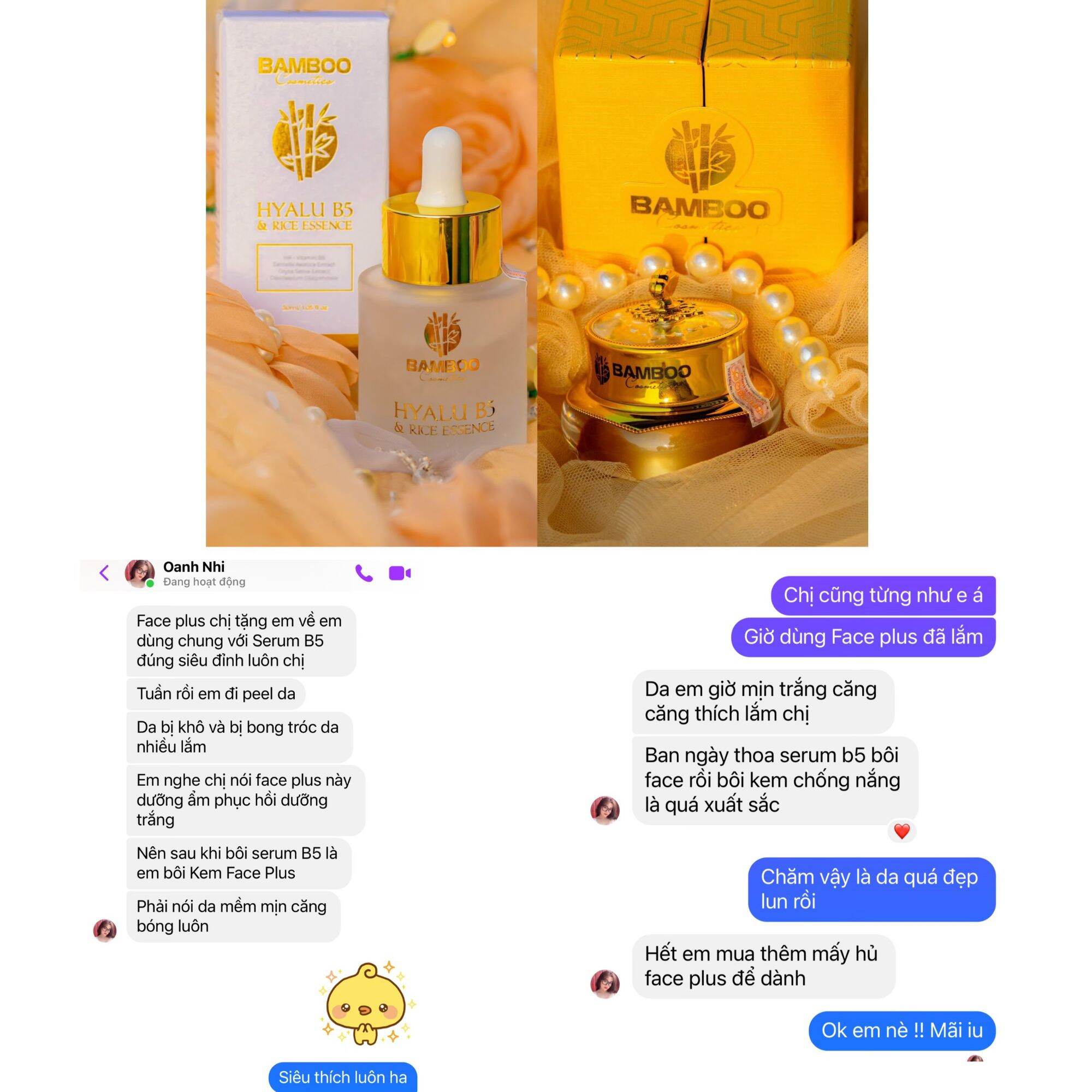 Combo Kem Face Plus+ Bamboo & serum B5 Bamboo - Chăm sóc da chuyên sâu - Cấp nước, cấp ẩm, dưỡng da giảm nhờn - Dưỡng sáng hiệu quả
