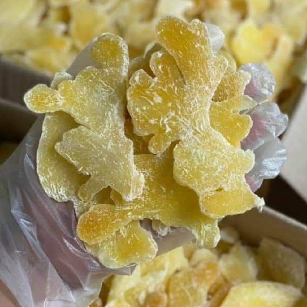 Mứt gừng miếng  Bến Tre 500g (Mứt gừng lát nhà làm không tẩy trắng)