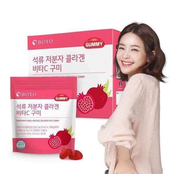 Kẹo dẻo Gummy collagen lựu vitamin C Boto