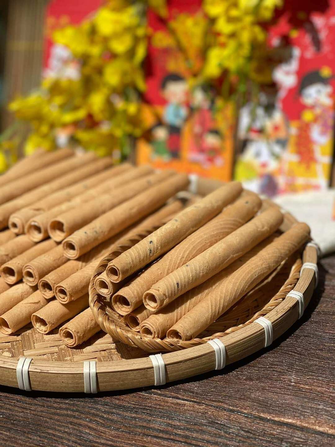 Bánh ống mè (bánh quế cốt dừa siêu béo) 1kg