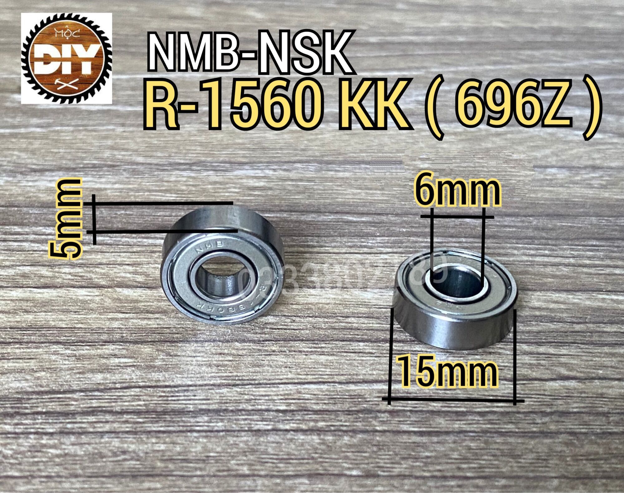 Bạc đạn 696 nsk-nmb/ vòng bi 696 6x15x5mm/ bạc đạn trục 6mm