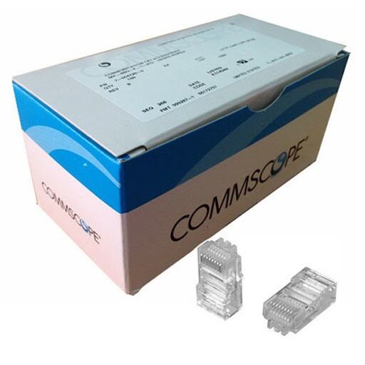 Hạt mạng RJ45 cat6 Commscope , đầu bấm mạng cat6 Commscope hộp 100 hạt
