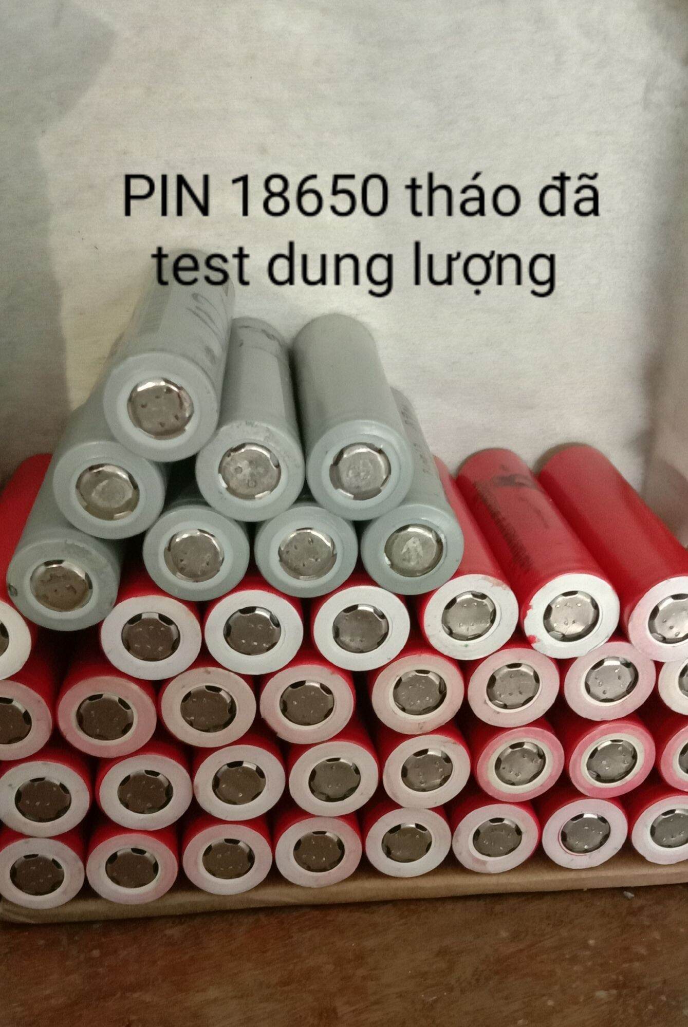 PIN 18650 hàng tháo đã test đủ dung lượng