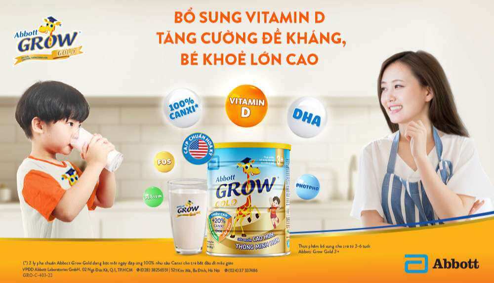 Sữa bột Abbott Grow Gold 3+ (850g)
