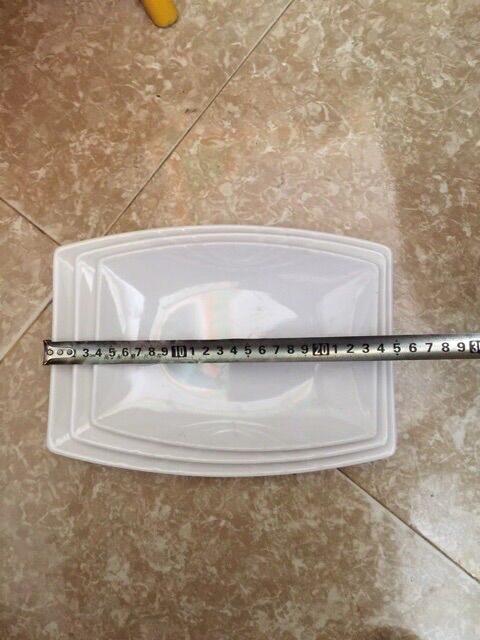Đĩa phíp hình chữ nhật trắng