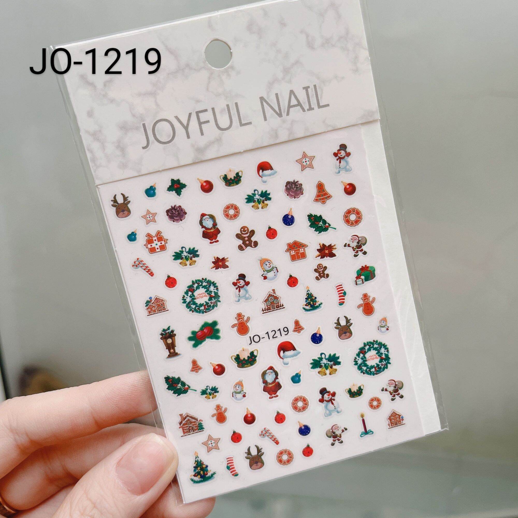 Sticker dán móng trang trí nail họa tiết Noel mẫu mới nhất