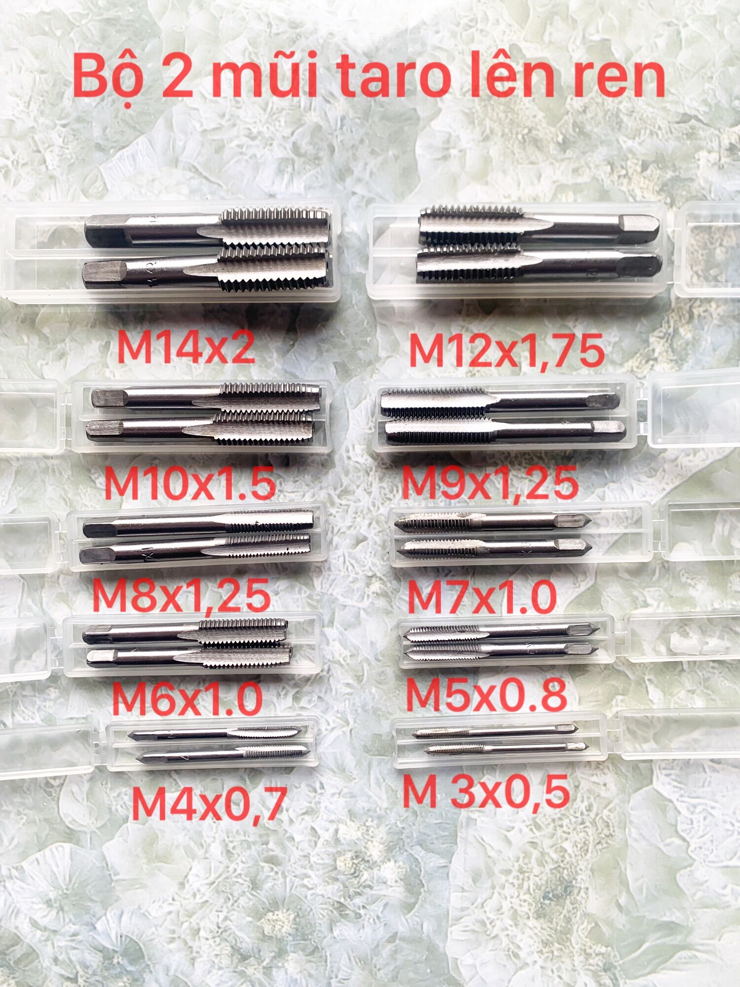 Bộ 2 mũi taro từ m3 đến m 14