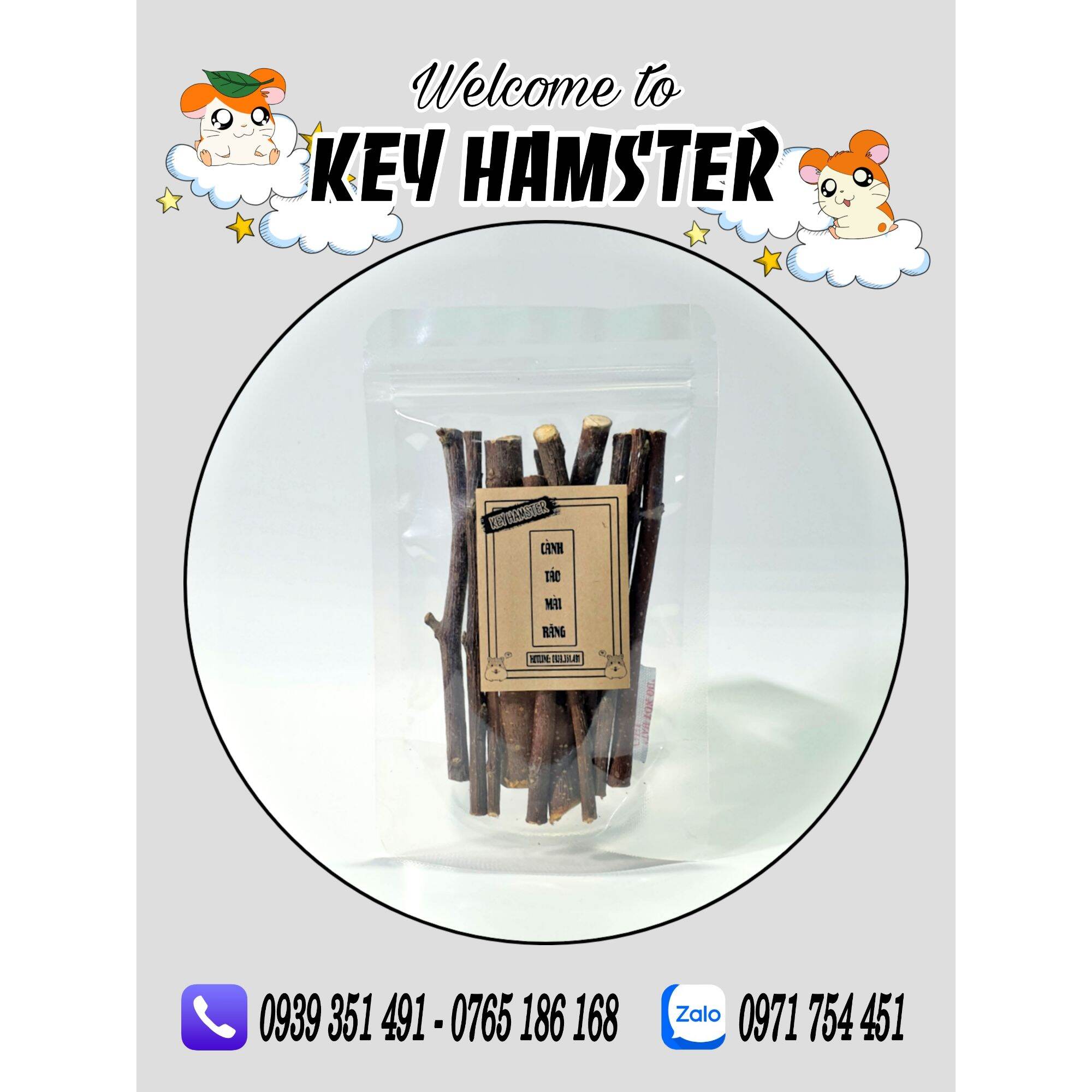 Cành táo mài răng hamster.
