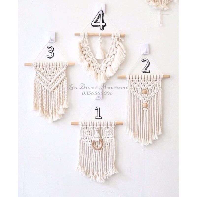 Rèm treo tường macrame mini 20x35cm